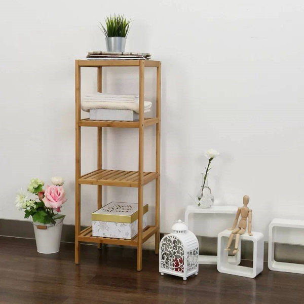 Millwood Pines Leonaldo Solid Wood Freestanding Bathroom Shelves ...